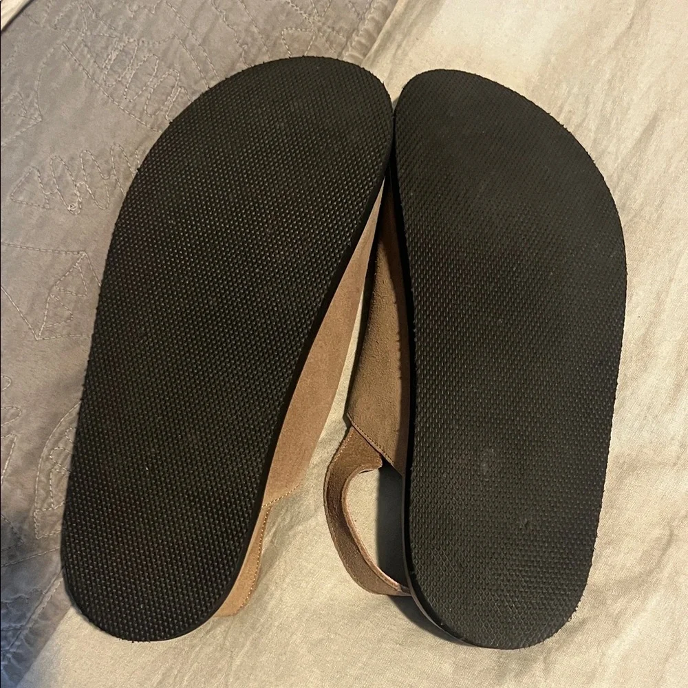 Pilcro Suede Slingback Clogs in Taupe - Picture 3 of 3